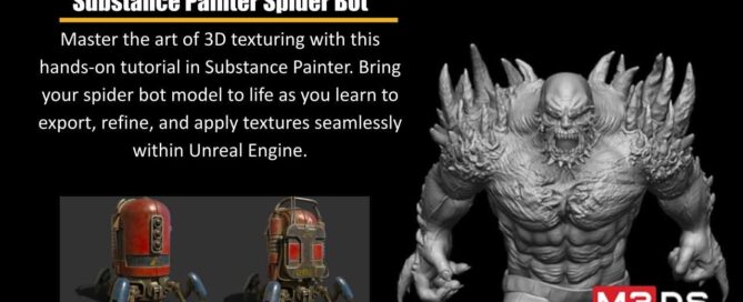Substance Painter Spider Bot M3DS Academy Featured Image