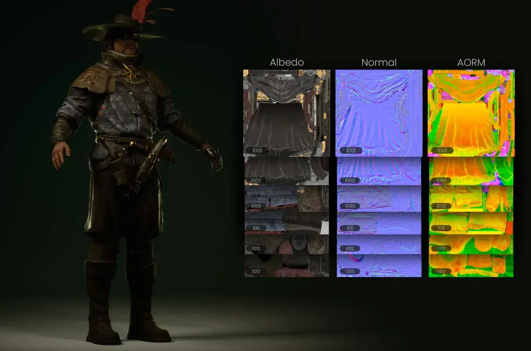 Baked texture maps Baked texture maps